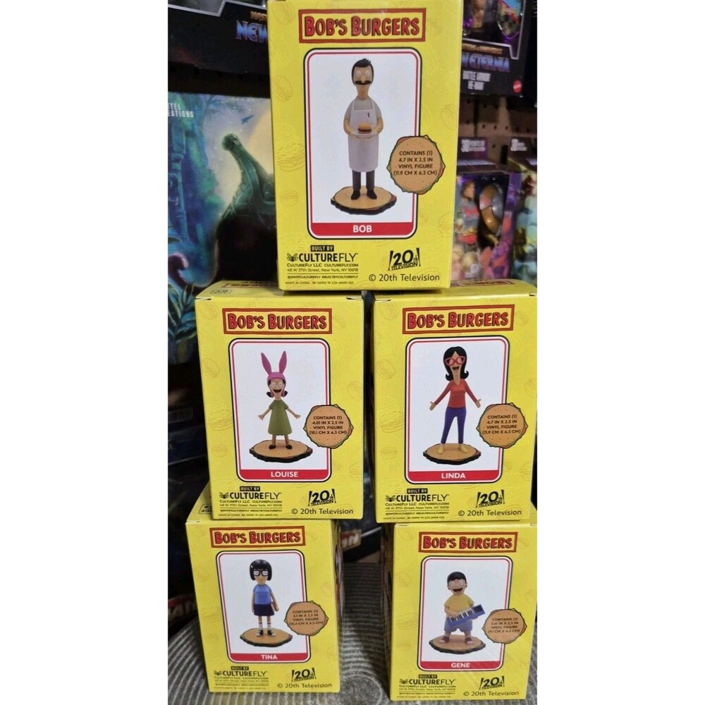 Bob's Burgers CultureFly Vinyl Figure Full Set (Bob Linda Louise Gene Tina) - Picture 2 of 14